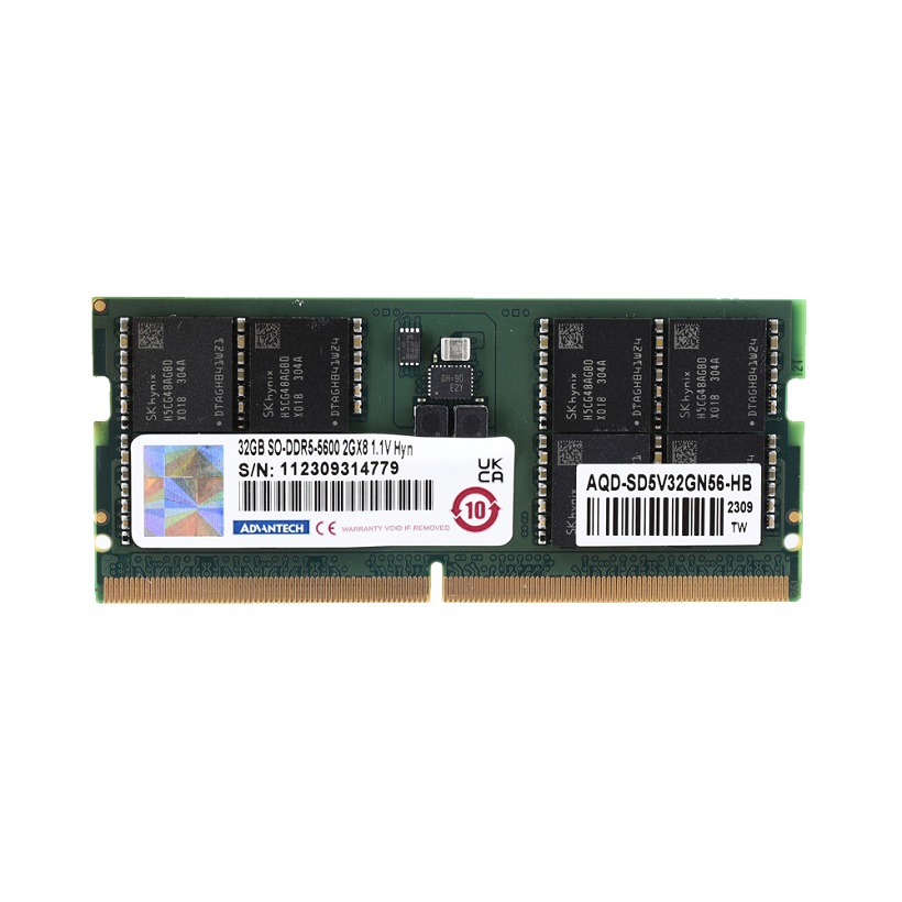 AQD-SD5V32GN56-HB - Advantech 32GB SO-DIMM DDR5-5600 262Pin 2GX8